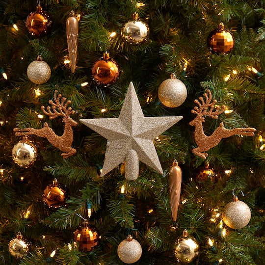 40ct. Gold Shatterproof Lux Christmas Ornament Set